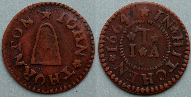 Hitchin, John Thornton 1664 farthing